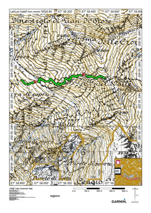 mappa cartinaColle del Vallé